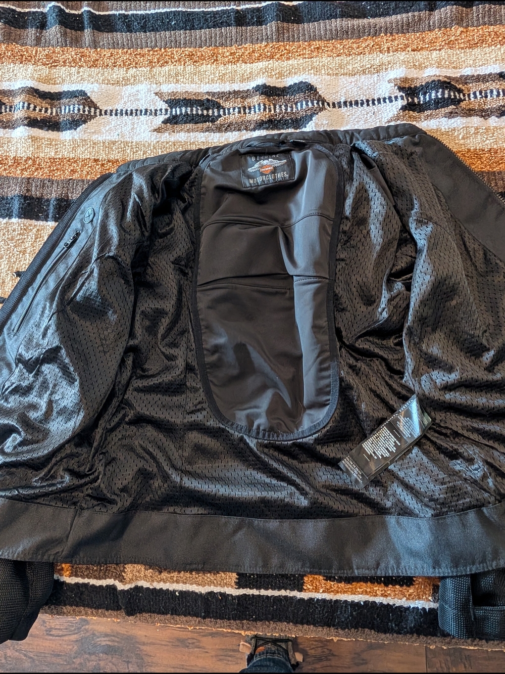 Harley-Davidson Women's Black Mesh Zip Motorcycle Jacket - Picture 5 of 9